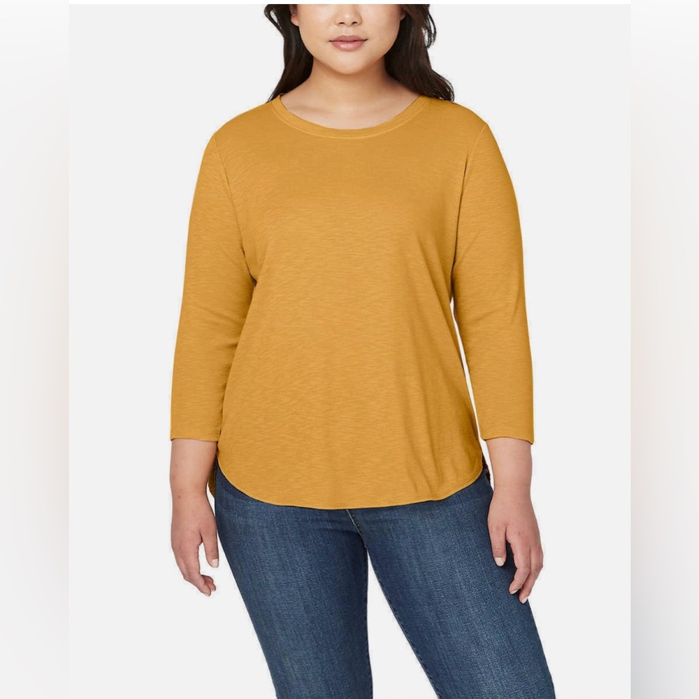 Kirkland Signature Ladies 3/4 Cotton Slub Tee